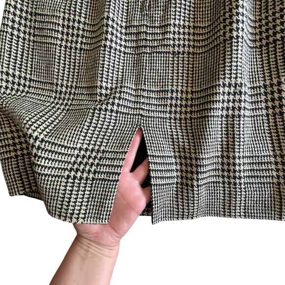 Quiet luxury houndstooth silk skirt Doncaster lined classic Size 6 - Picture 8 of 8